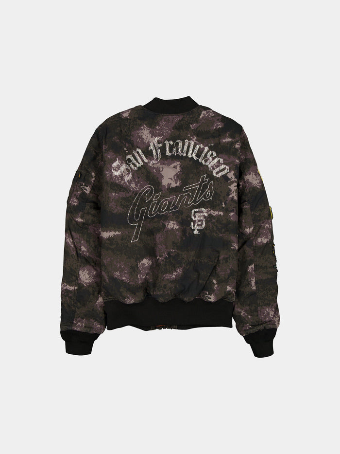SAN FRANCISCO GIANTS X ALPHA X NEW ERA MA-1 BOMBER JACKET (BLACK CAMO) OUTERWEAR Alpha Industries