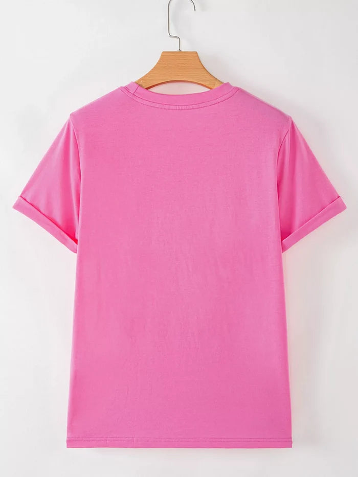 Santa Claus Deliver Gifts Sequin Short Sleeve Tee