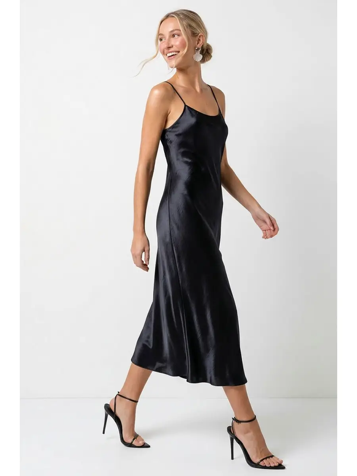 Satin Maxi Slip Dress - Greige Goods