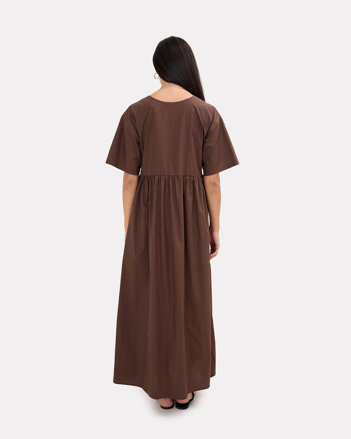 Scarlette Maxi Dress in Chocolate - Pregnancy and Postpartum Design - The Lullaby Club