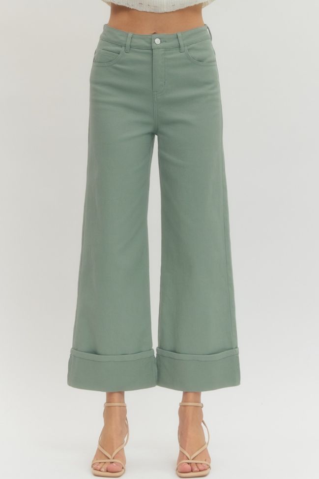 SEAFOAM CUFF DENIM
