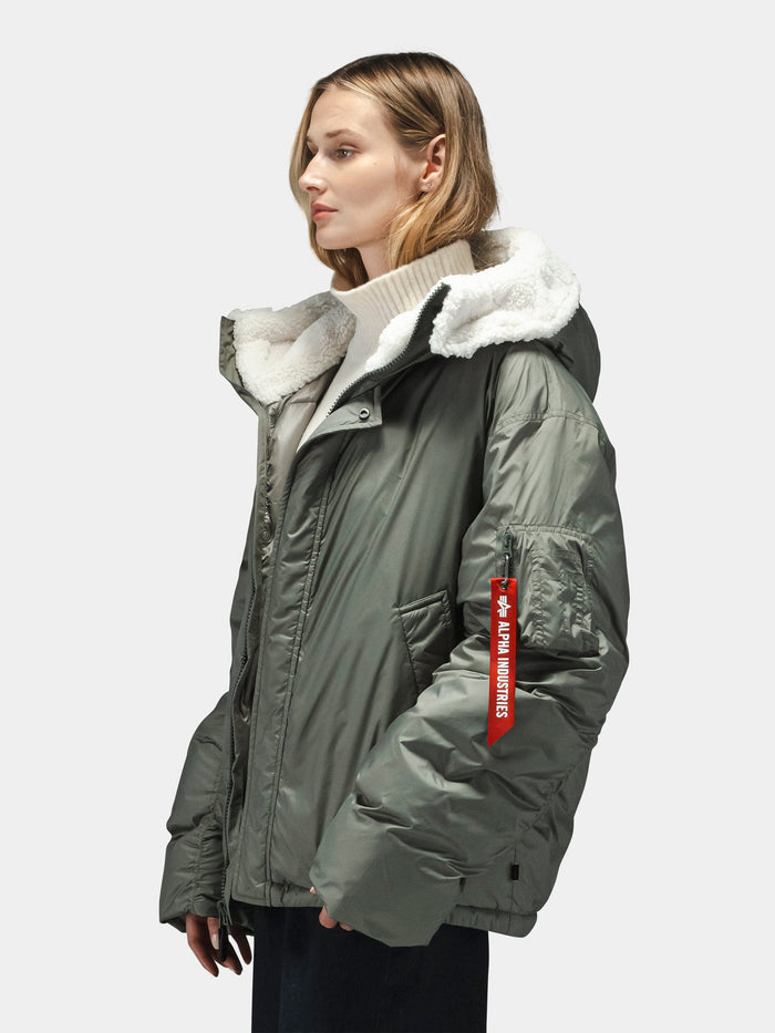 SHORT HYBRID PARKA WOMENS OUTERWEAR Alpha Industries