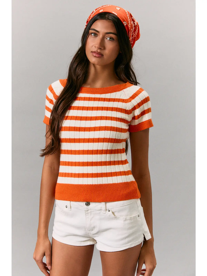Short Sleeve Knit Sweater Top