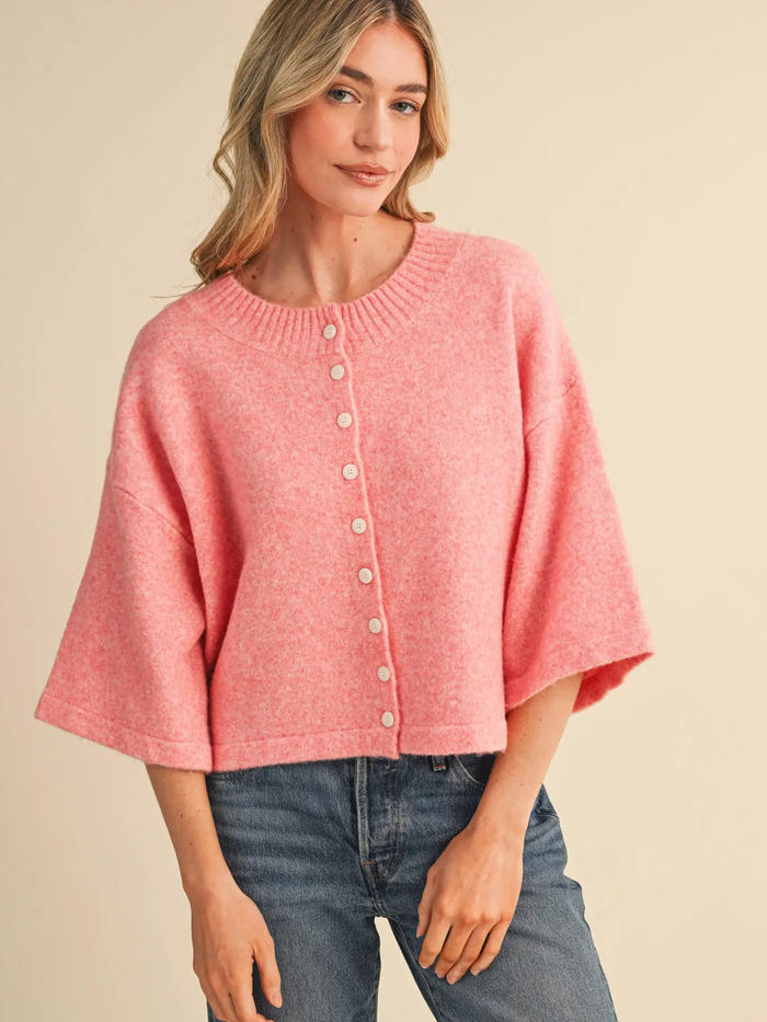Short Sleeve Sweater Cardigan