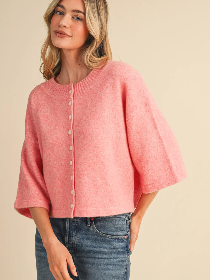Short Sleeve Sweater Cardigan