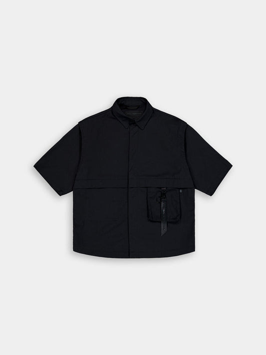 SHORT SLEEVE UTILITY SHIRT TOP Alpha Industries BLACK XS