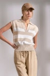 Sleeveless Collared Sweater - Greige Goods