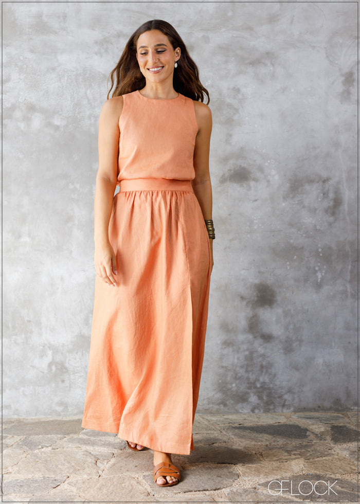 Sleeveless Linen Top - 290424