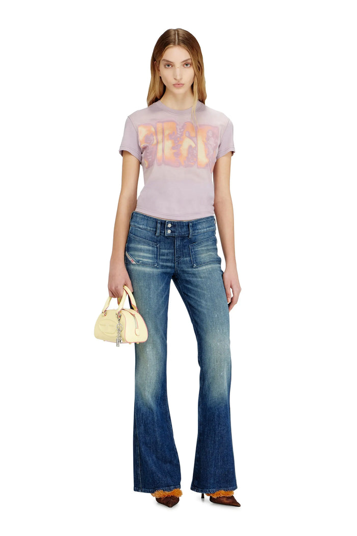 Slim jersey T-shirt with graphic print