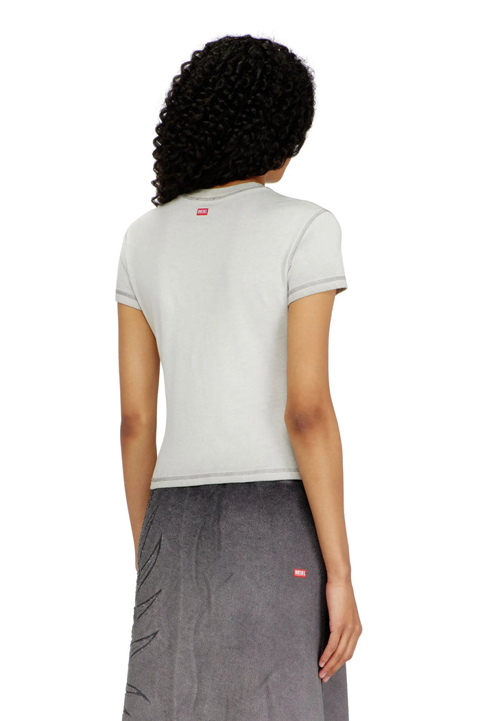 Slim T-shirt with dévoré Phoenix
