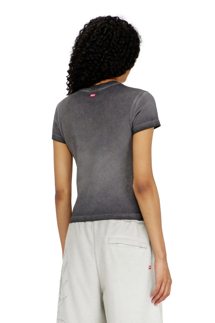 Slim T-shirt with dévoré Phoenix