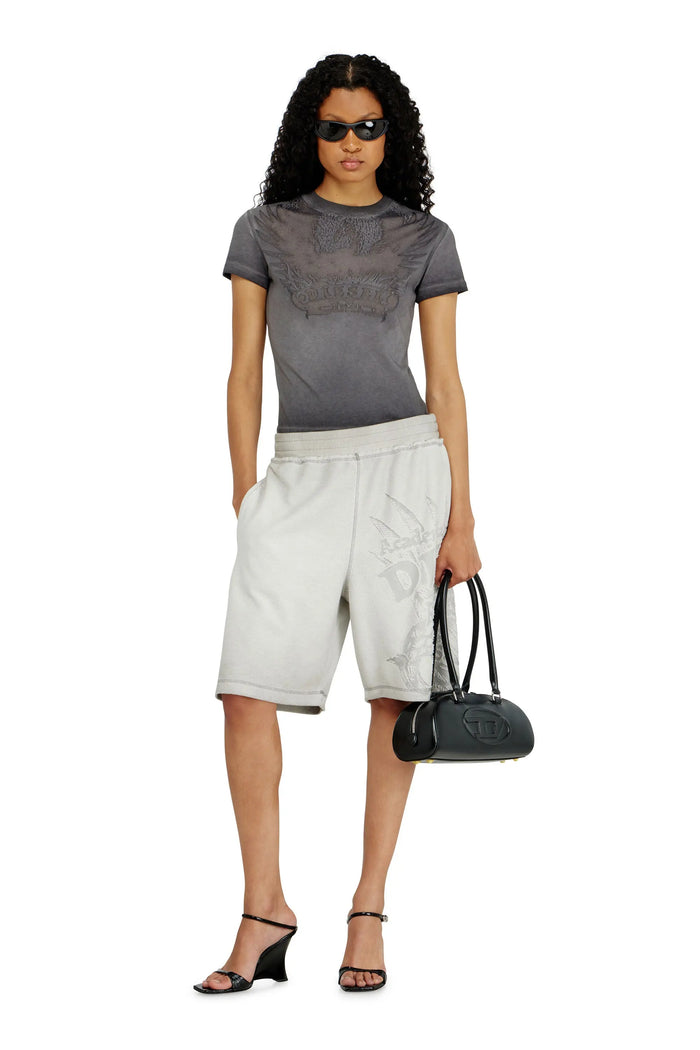 Slim T-shirt with dévoré Phoenix