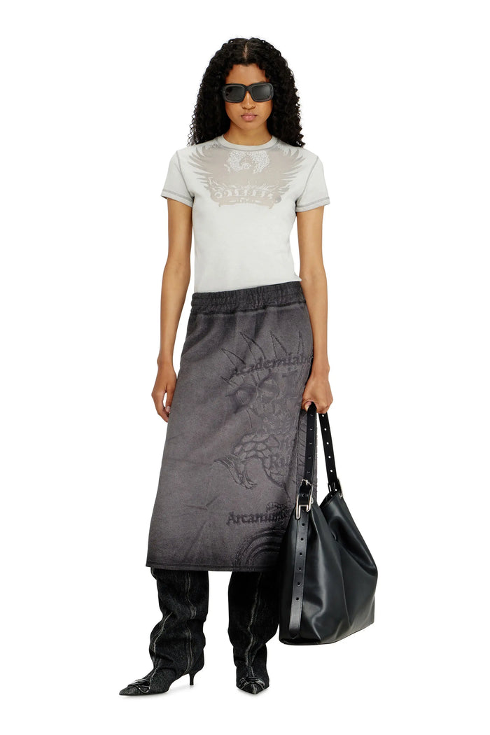 Slim T-shirt with dévoré Phoenix