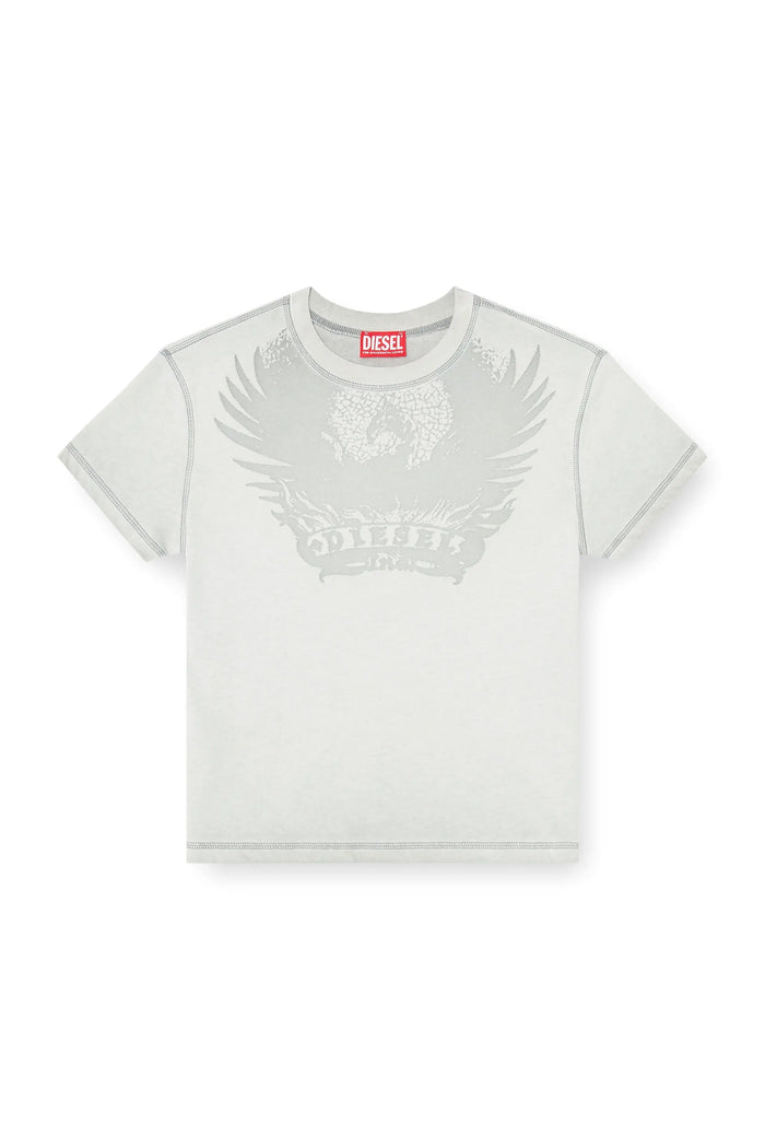 Slim T-shirt with dévoré Phoenix