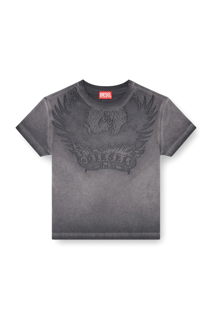 Slim T-shirt with dévoré Phoenix