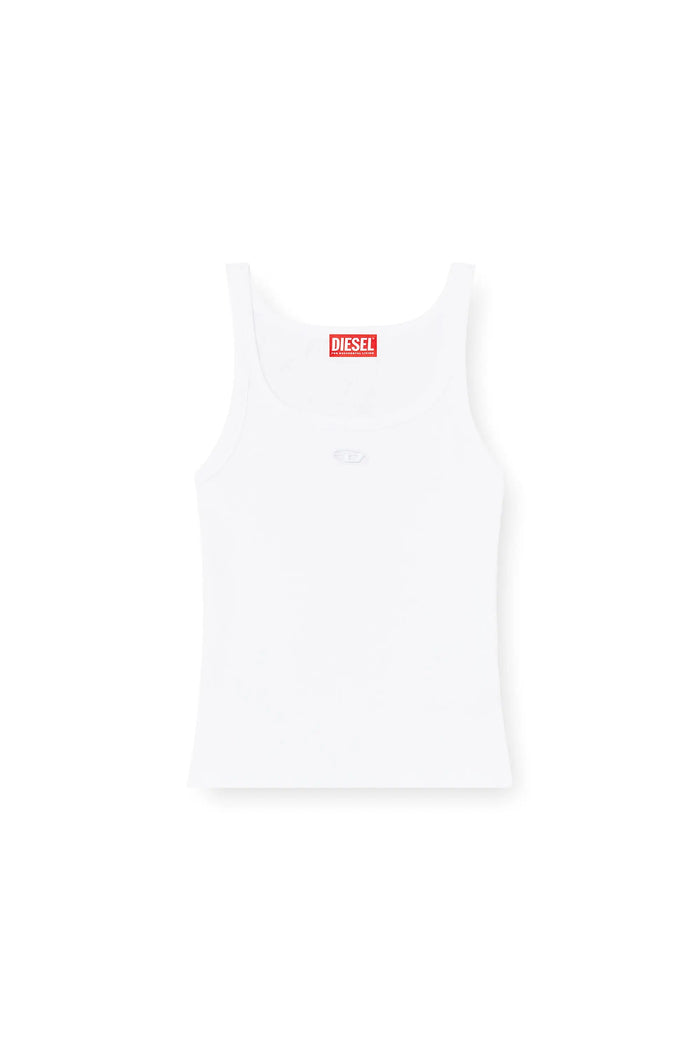 Slim tank top with laser-cut Oval D