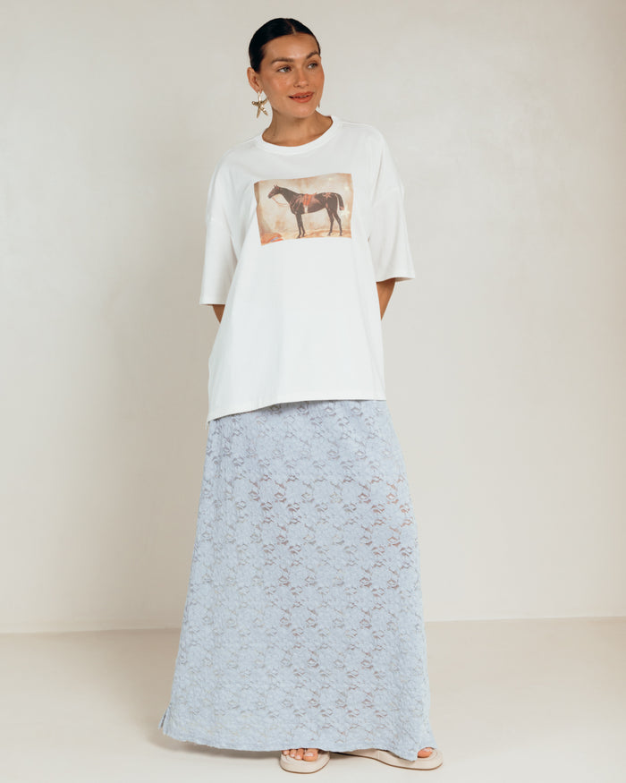 Slouchy Tee in Meadow Muse - Size Inclusive Oversized Graphic Tee - The Lullaby Club