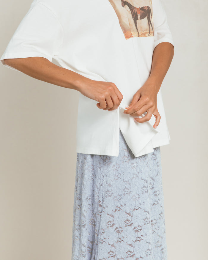 Slouchy Tee in Meadow Muse - Hidden Breastfeeding Zipper - The Lullaby Club