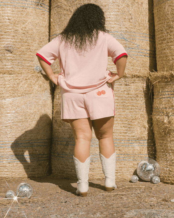 Slouchy Tee | Pink Wildhearts
