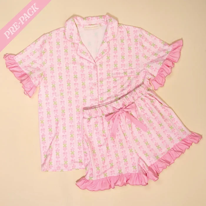 Slumber Party Pajama Shorts Set - Greige Goods