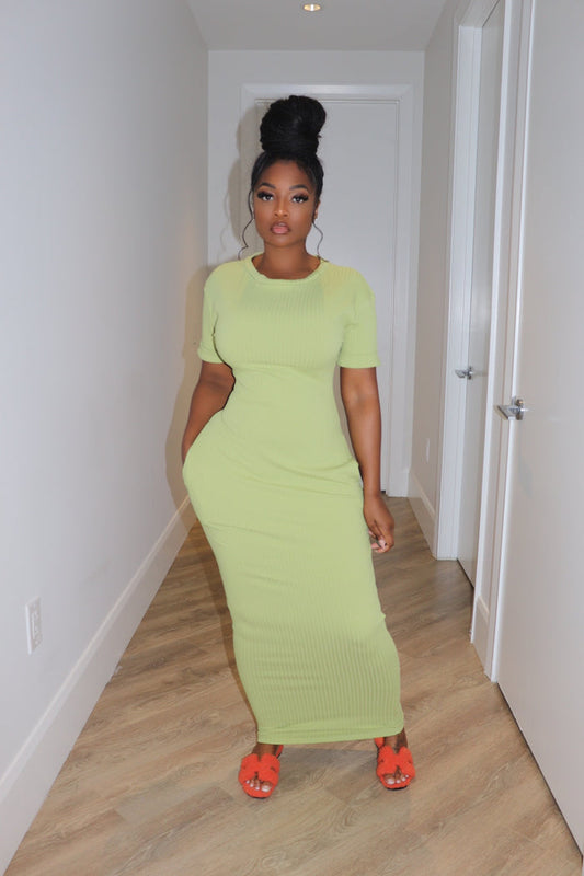 Soft green pocket dress