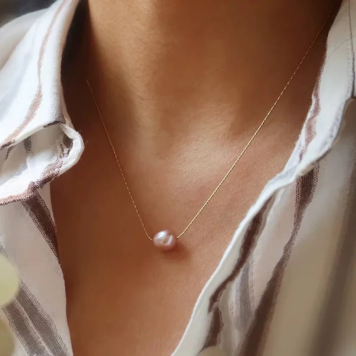 Sole Luxe Pearl Necklace - Greige Goods
