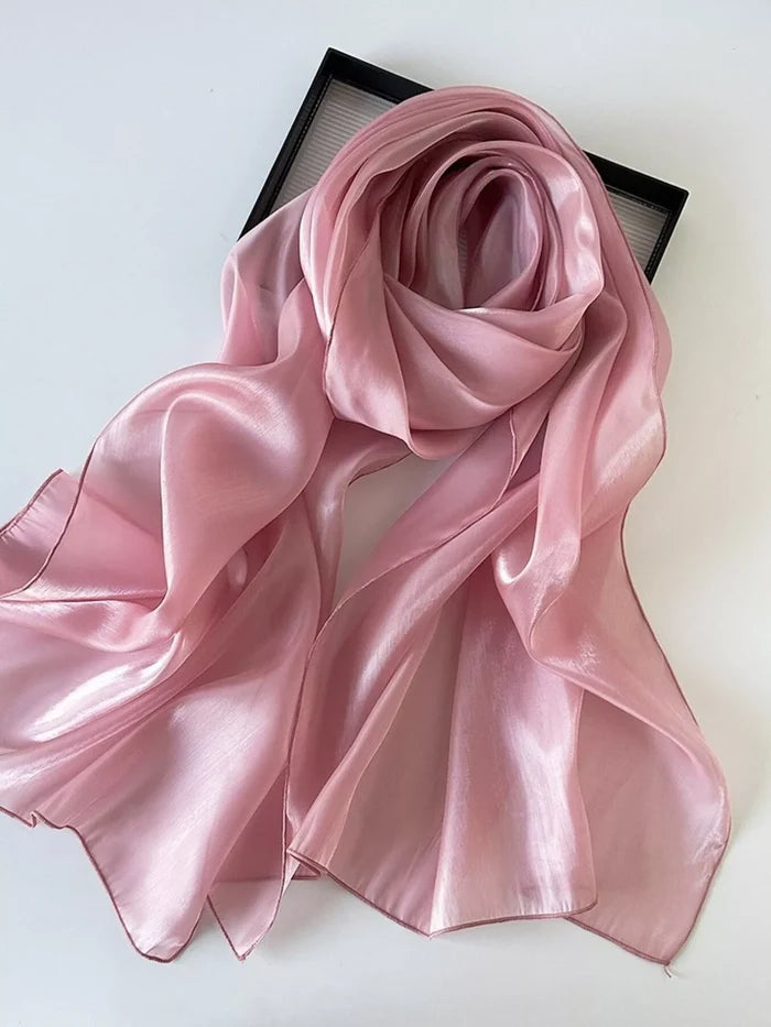 Solid Color Organza Scarf