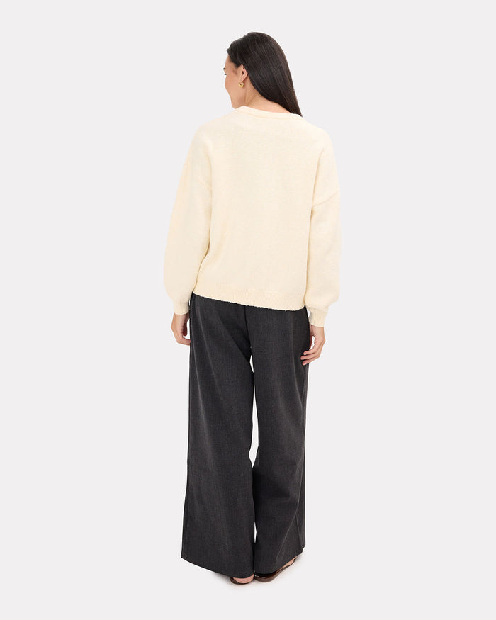 Sophie Knit Bomber in Butter | Oversized Fit | The Lullaby Club