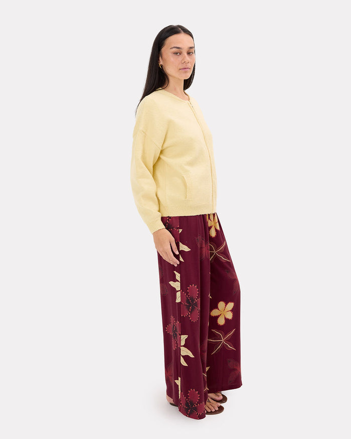 Sophie Knit Bomber in Lemon | Slouchy Fit | The Lullaby Club