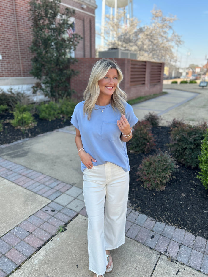 SPRING BLUE BLOUSE