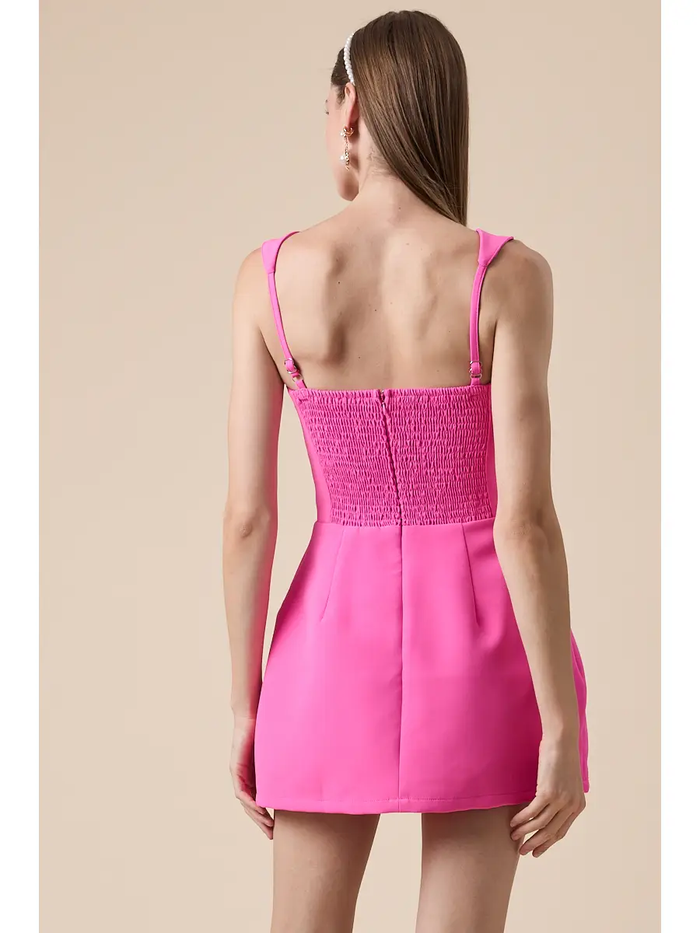 Square Neck Mini Dress - Greige Goods
