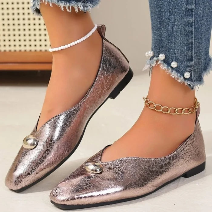 Square Toe Flats Slip-Ons
