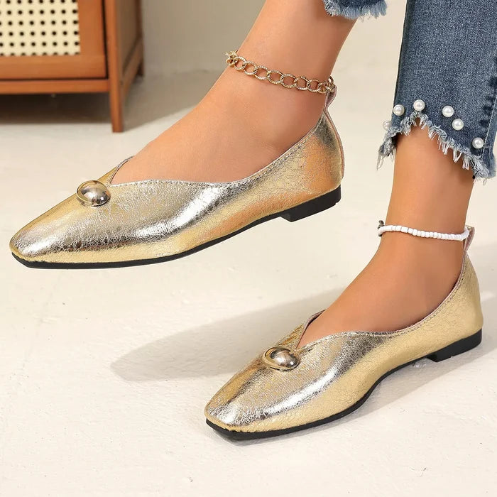 Square Toe Flats Slip-Ons