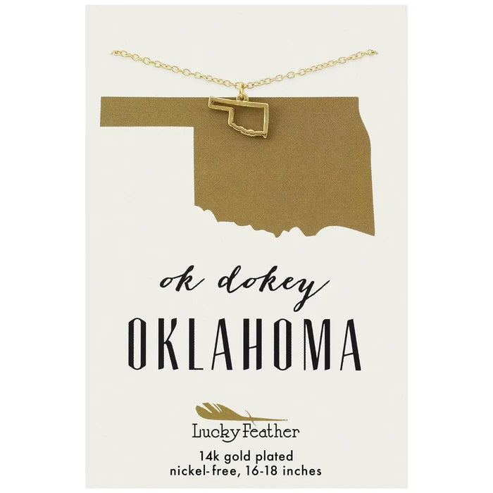 State Necklace - Oklahoma - Greige Goods