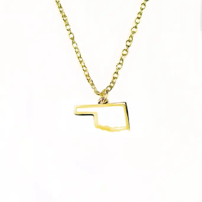 State Necklace - Oklahoma - Greige Goods