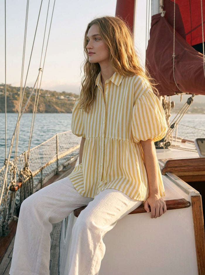 Stripe Bubble Blouse