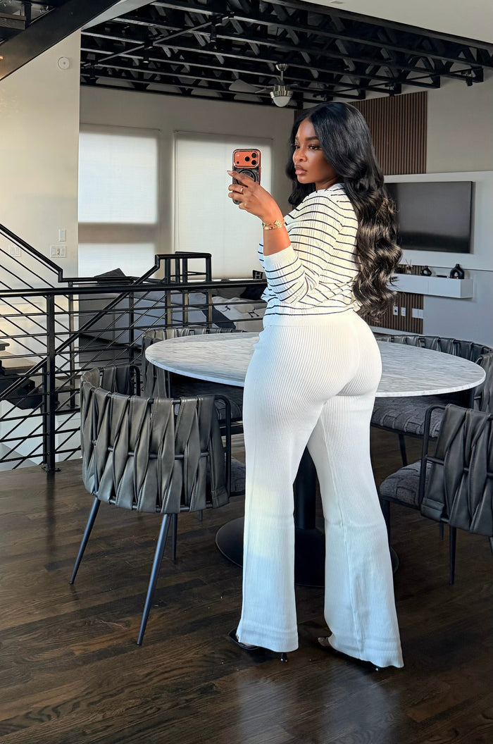 Stripe Cardigan Set