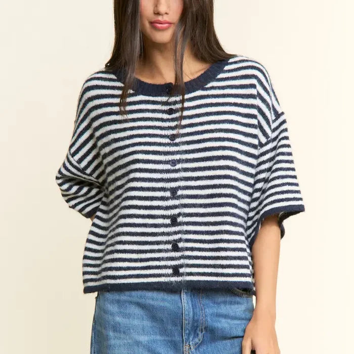 Striped Knit Cardigan - Greige Goods