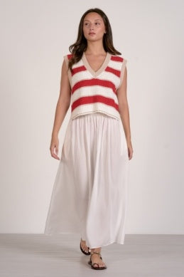 Striped Sweater Vest - Greige Goods