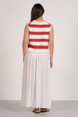 Striped Sweater Vest - Greige Goods