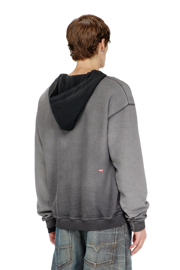 Sweatshirt with dévoré print