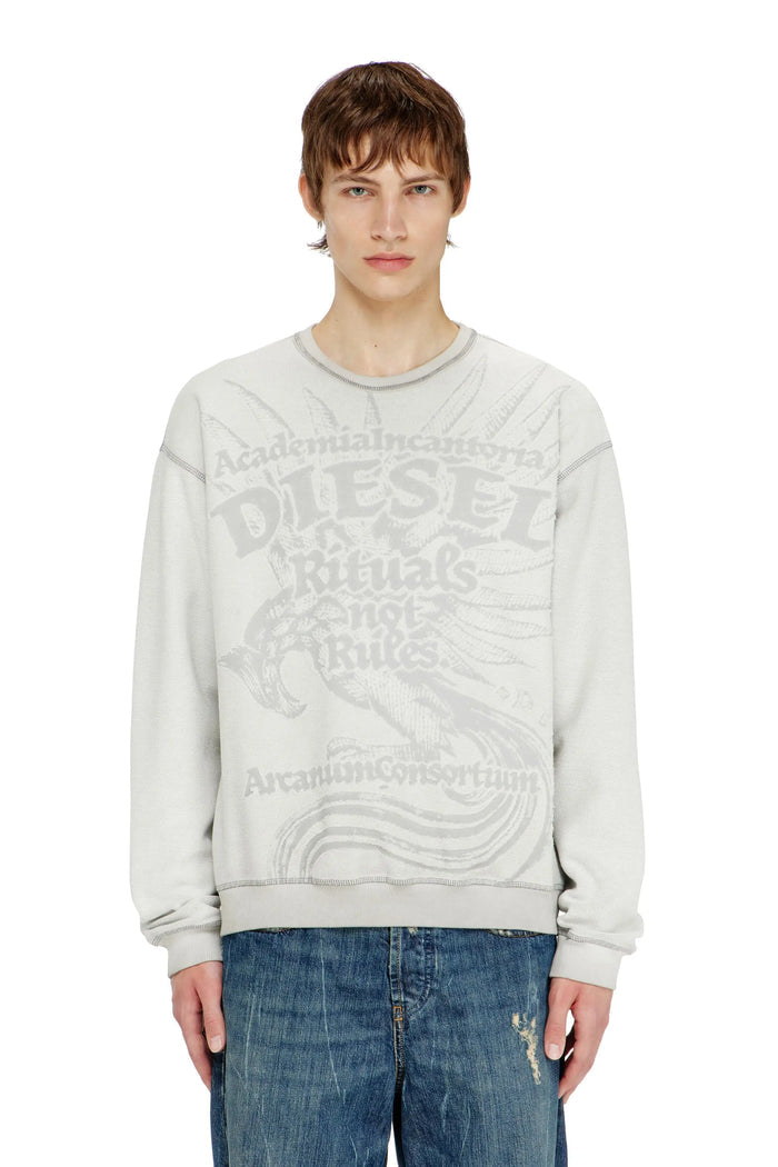 Sweatshirt with dévoré print