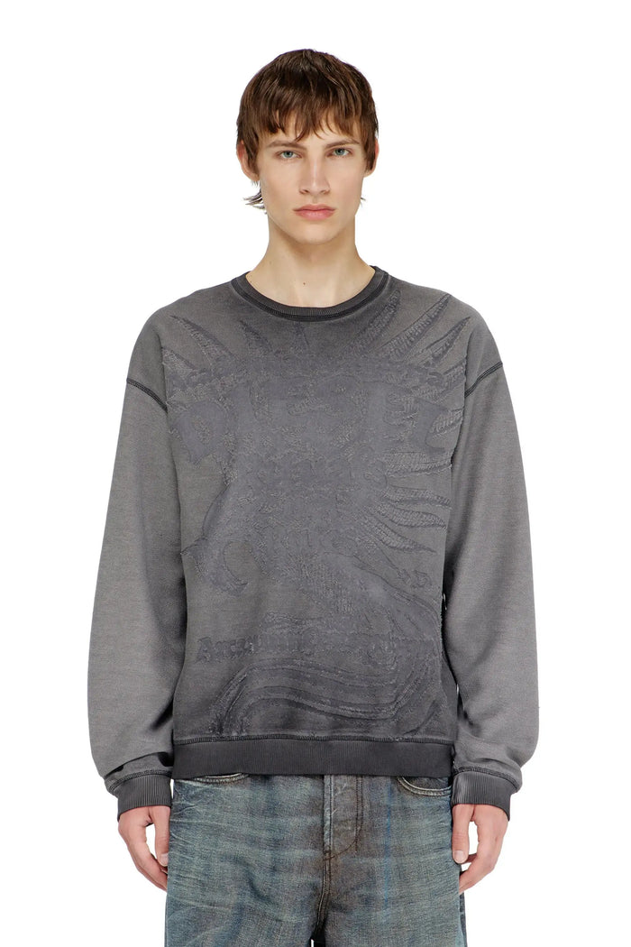 Sweatshirt with dévoré print