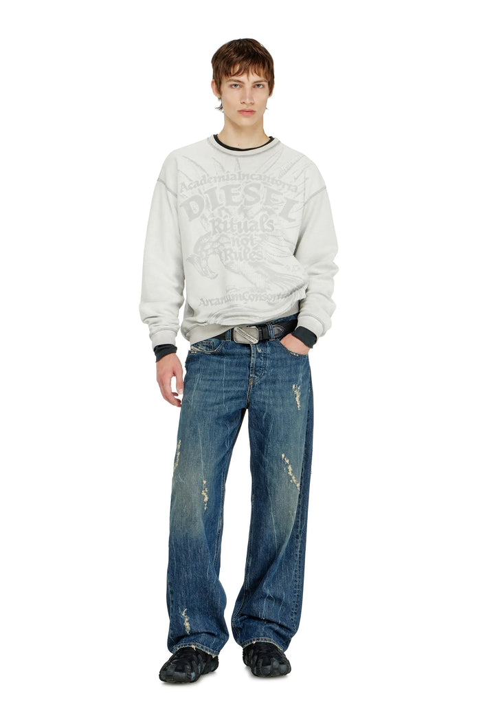 Sweatshirt with dévoré print