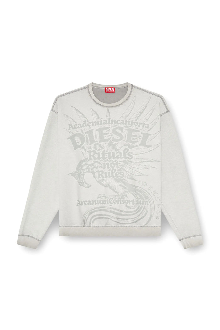 Sweatshirt with dévoré print