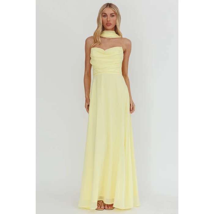 Sweetheart Ruched Maxi Dress