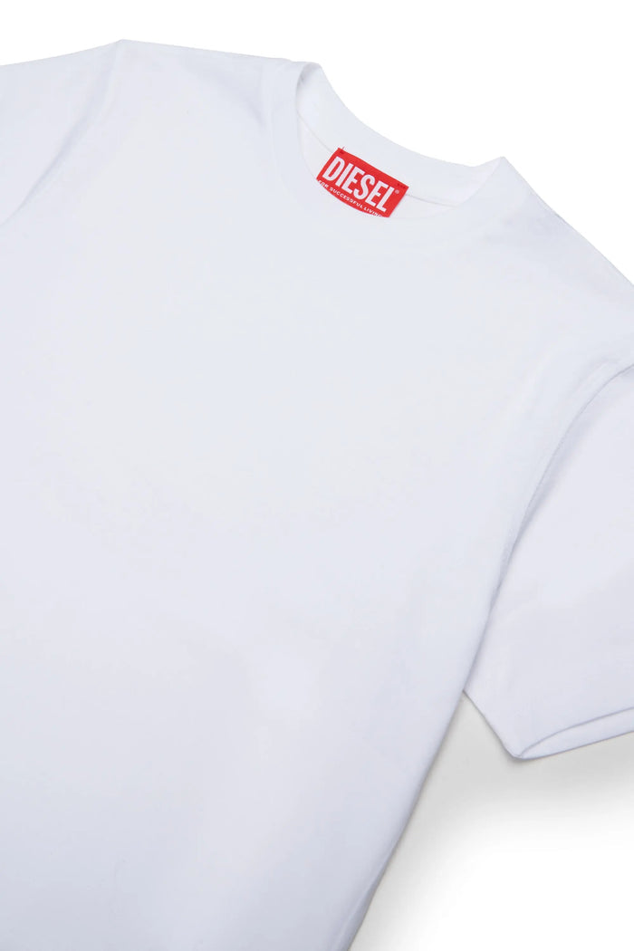 T-shirt with cut-off logo