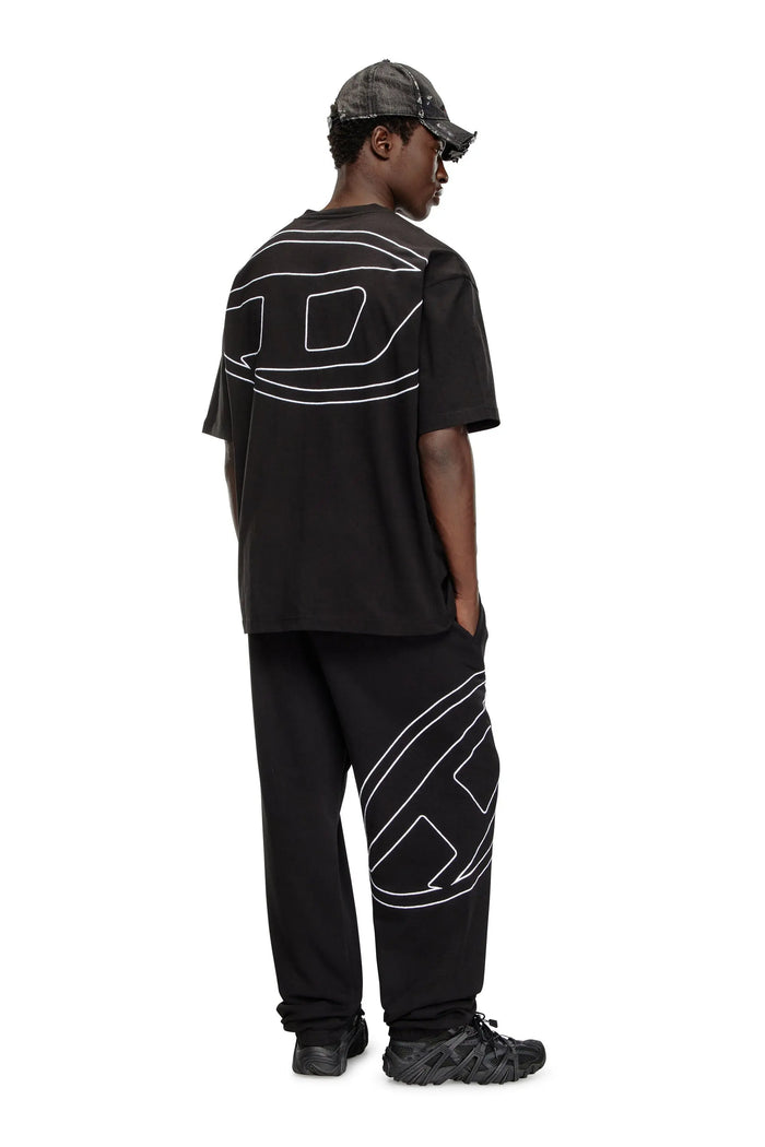 T-shirt with maxi oval D embroidery