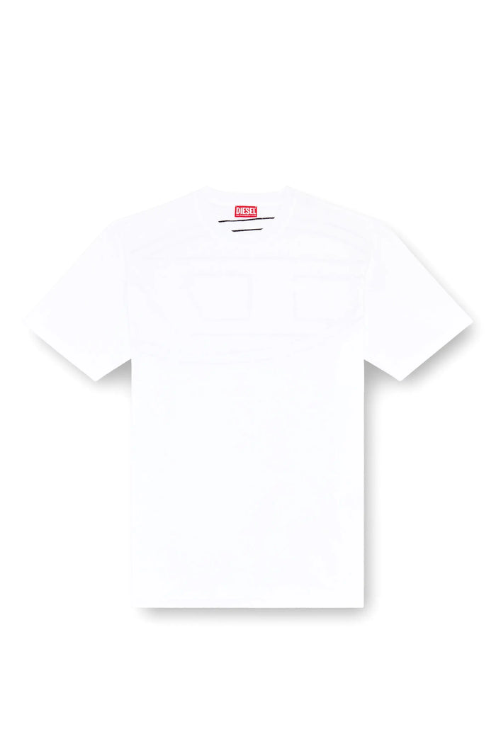 T-shirt with maxi oval D embroidery