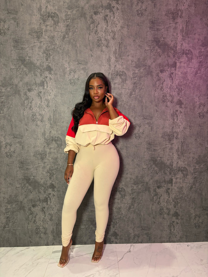 The Cream Capri Set